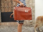 fg handmade leather bags showing back compartment for newspapers etc